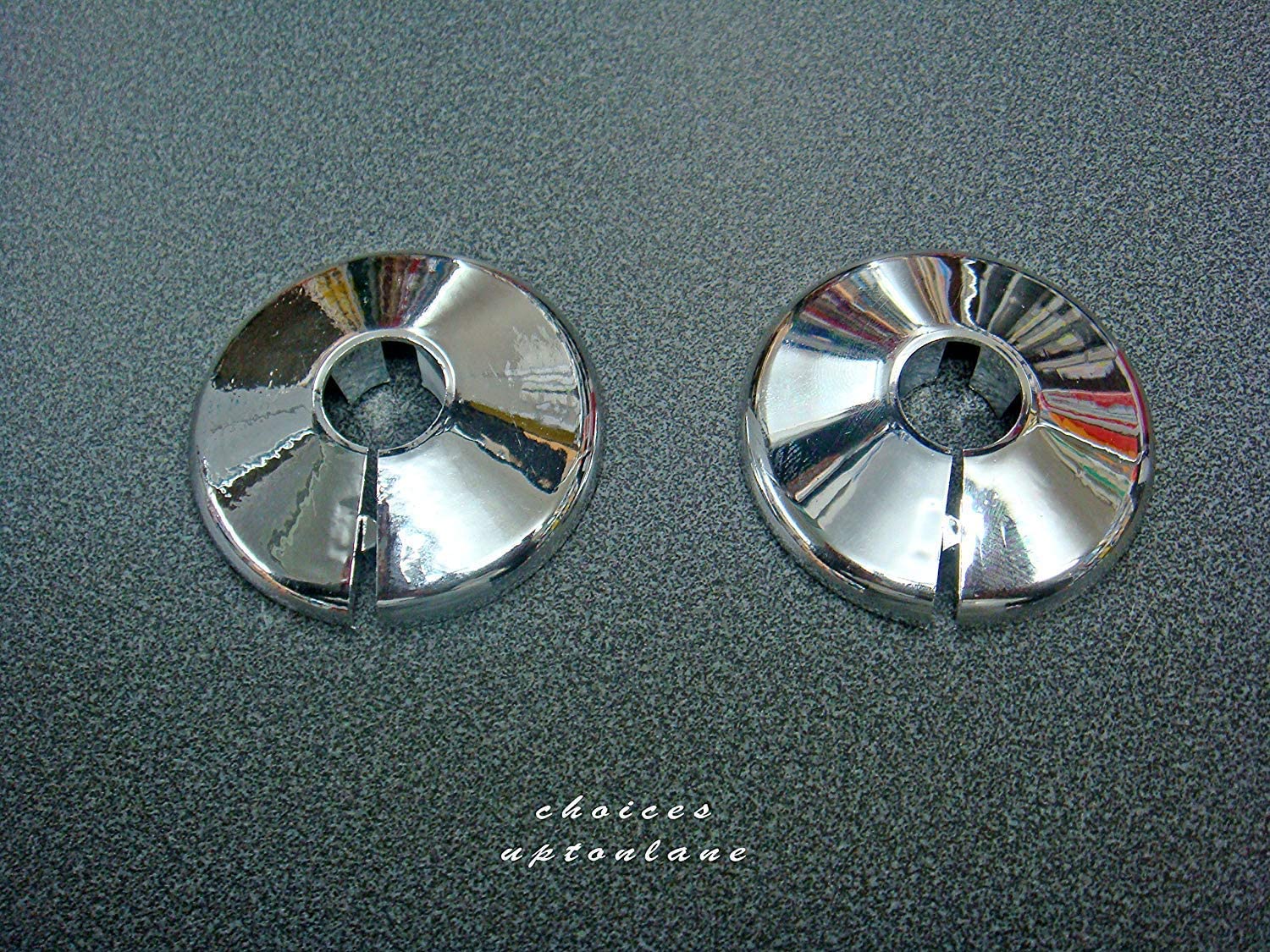 TALON x 2 Chrome 15mm Pipe Cover/Collar/Rad ring