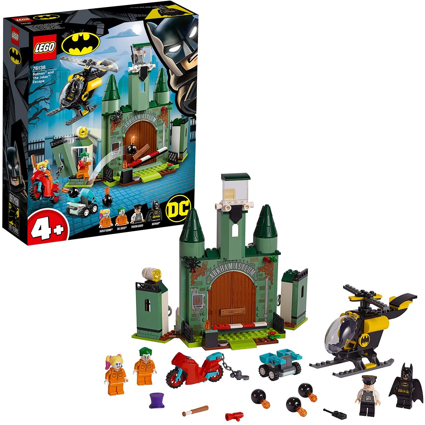 LEGO 76138 DC Batman 4+ Batman and The Joker Escape, Toys for Boys and Girls Age 4 with Buildable Helicopter