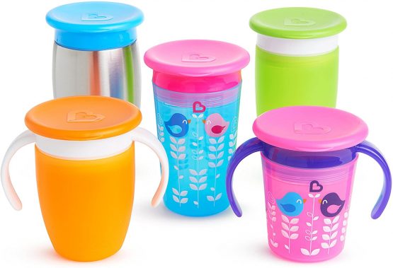 Munchkin Miracle Cup Lids, Fit All Miracle Cup Styles, Multicoloured, Pack of 4 - Image 2