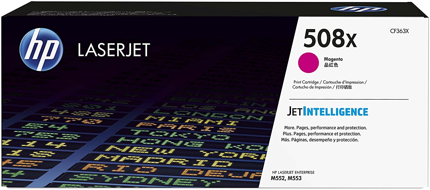HP CF363X 508X High Yield Original LaserJet Toner Cartridge, Magenta, Single Pack