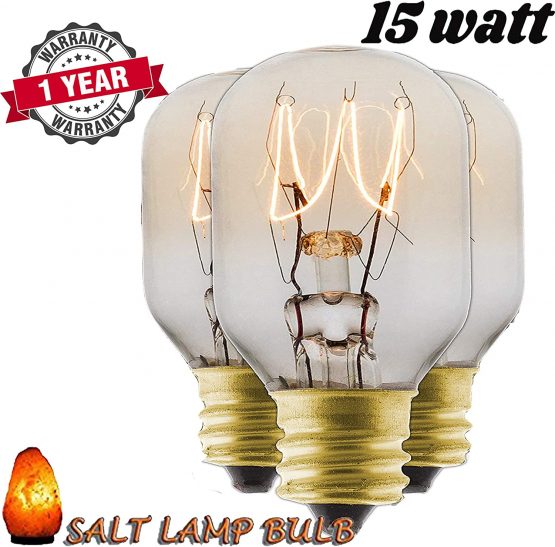 15/25 W SES E14 Screw Cap Pygmy Lamps Bulb 300 Degree Heat Resistant Himalayan Salt Lamp Microwave Oven Refrigerator Rated Light Bulbs Night Bulb Dimmable Multi Use (15, 3 Bulb)