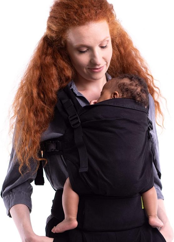 Boba X Baby Carrier - Adaptable, Micro-Adjustable Soft Structured Backpack for Babies 7-45 lbs (Black Beauty)