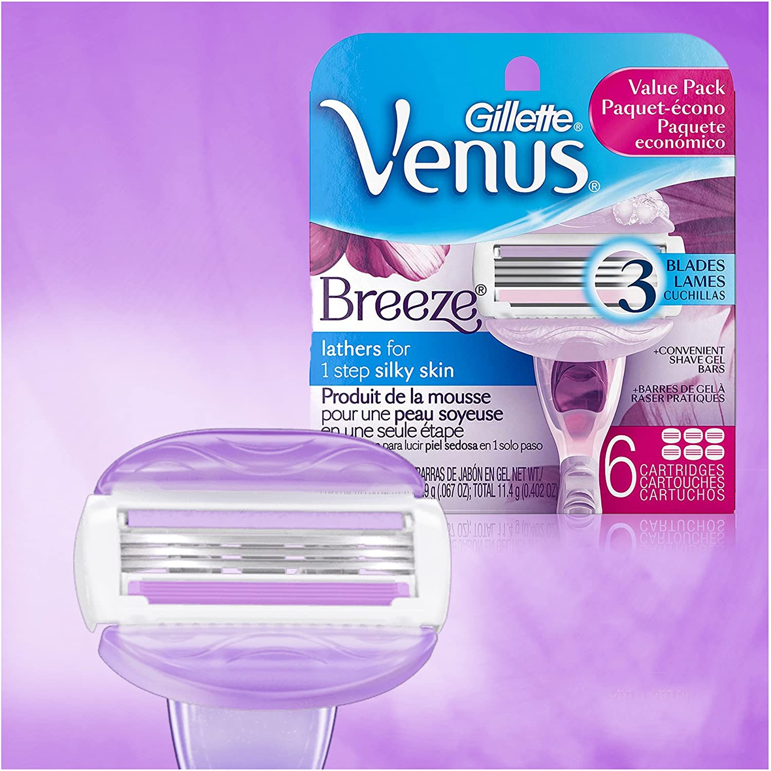 Gillette Venus Breeze Blades, 8 count (Pack of 1) - Image 3