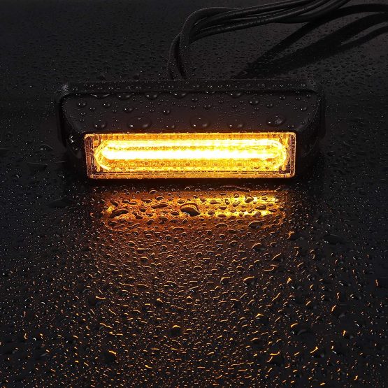 Justech 4PCS COB Recovery Lights 12V 24V Hazard Warning Light Amber Warning Beacon Emergency Grill Lights 18 Flash Modes with Car Cigarette Lighter for Vehicle Truck Trailer Caravan Van Lorry Tractors - Image 4