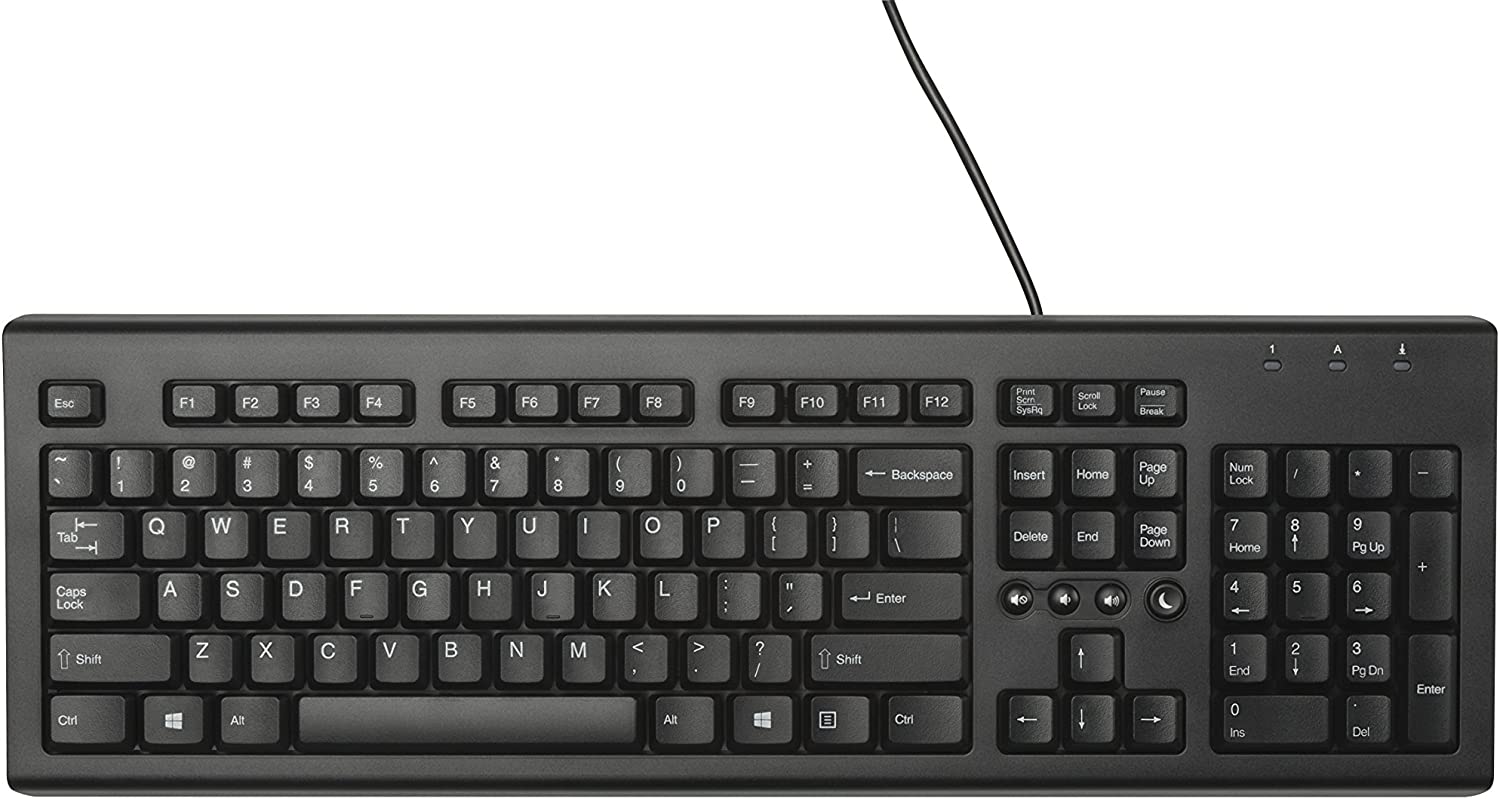 HP Classic Black Wired USB Keyboard