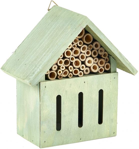 Green Insect & Butterfly Hotel Home House Bees Bugs and Insects Nesting Box