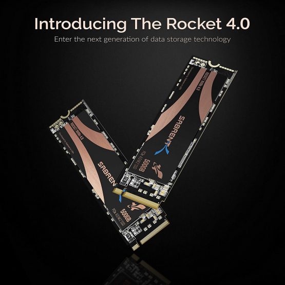 Sabrent 500GB Rocket Nvme PCIe 4.0 M.2 2280 Internal SSD Maximum Performance Solid State Drive With Heatsink (SB-ROCKET-NVMe4-HTSK-500) - Image 2
