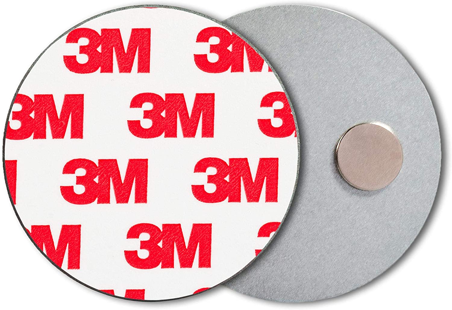 ECENCE 3pcs Magnetic Smoke Detector Mount Magnetic Adhesive Pads for Smoke Alarms diameter 50mm, Fast & Safe Mounting