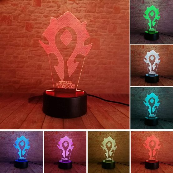 LED Lamp - World of Warcraft Horde Colour Changing USB Night Light - Image 2