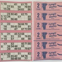 Jumbo 750 2 PAGE GAMES BINGO TICKETS 6 TO VIEW BINGO BOOKS