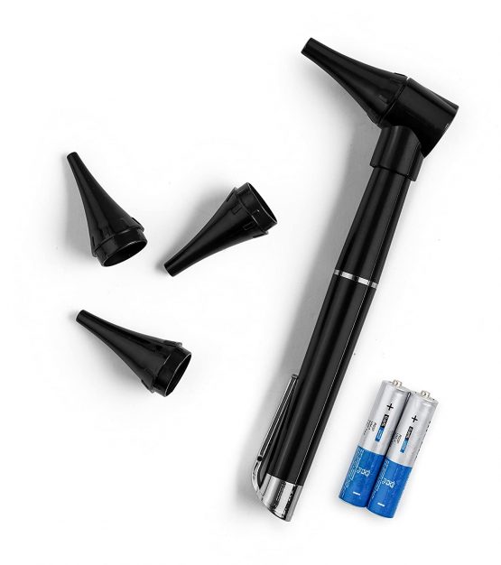 Primacare DL-4112 Mini Diagnostic Otoscope Kit with High Resolution LED Ear Light, Full Spectrum Medical LED Pocket Clip Otoscope for Nurse, Student, Doctors EMT, 3 Sized Speculas