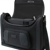 USA Gear Mini Projector Travel Messenger Bag Carry Case up to 31.8 x 19.81 x 10.41 cm - Accessory Pockets Customisable Dividers- Compatible with Select Elephas, Apeman, HuiHeng, Wimius and More- Black