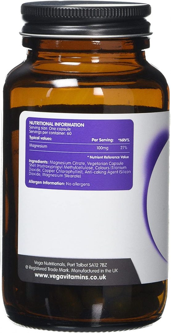 Vega Magnesium Citrate Capsules, 100 mg, 60-Count - Image 2