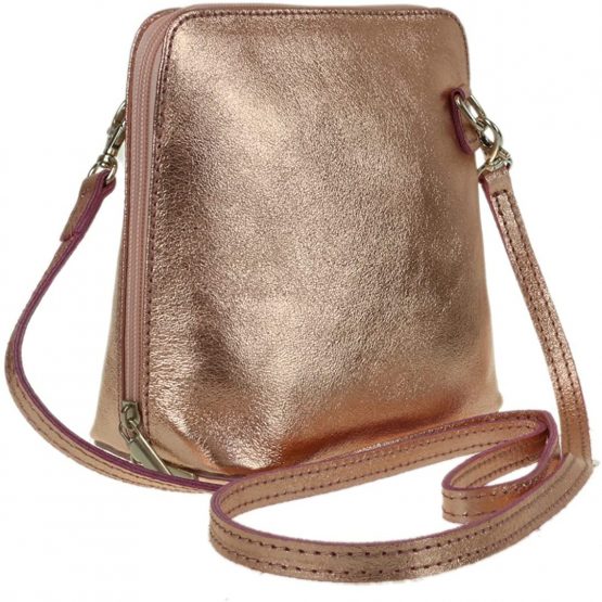 Girly HandBags Metallic Genuine Leather Cross Body Shoulder Bag - Image 2