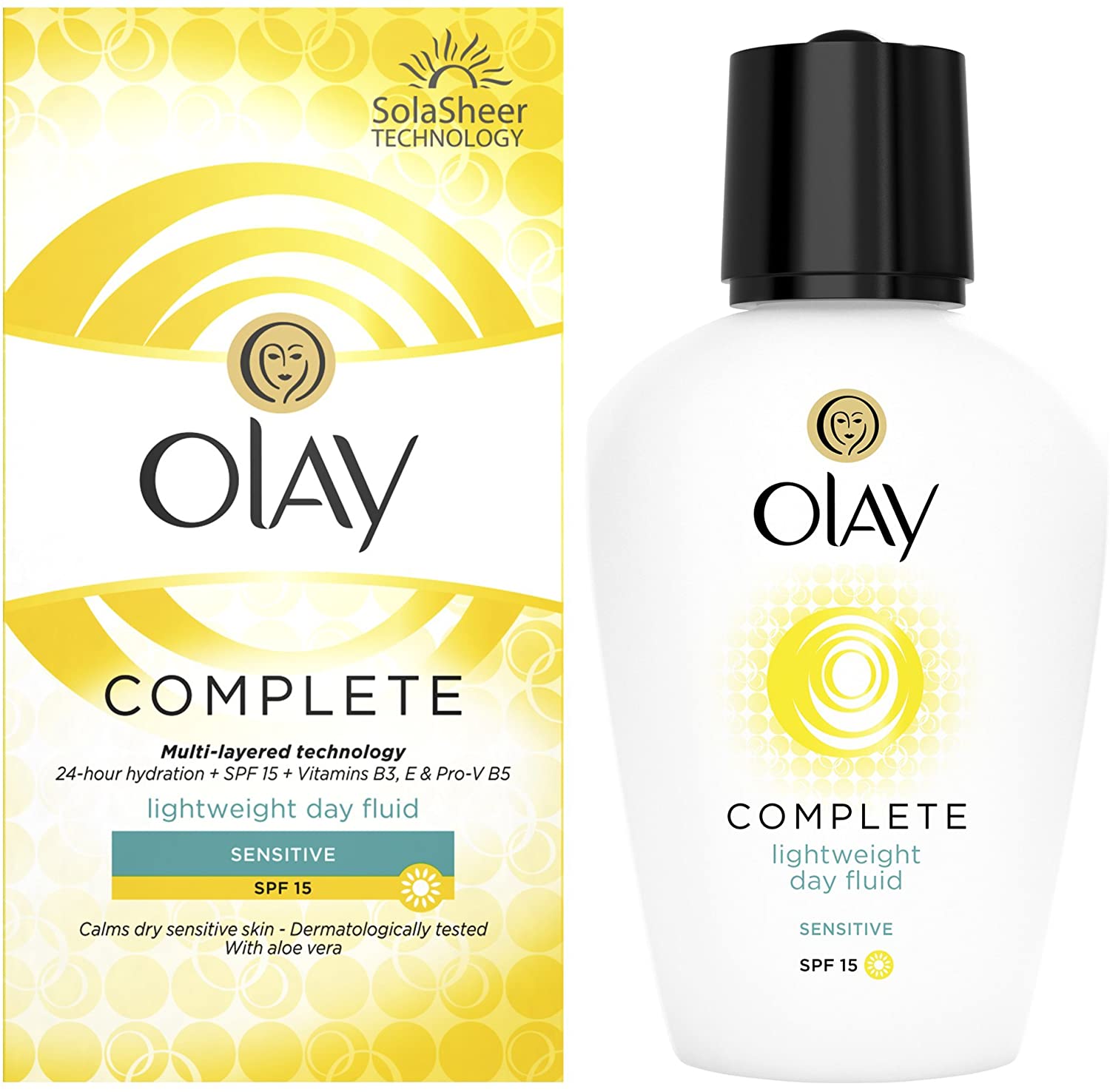Olay Complete Moisturise & Glow Face And Neck Lotion For Sensitive Skin With SPF15 - Image 3