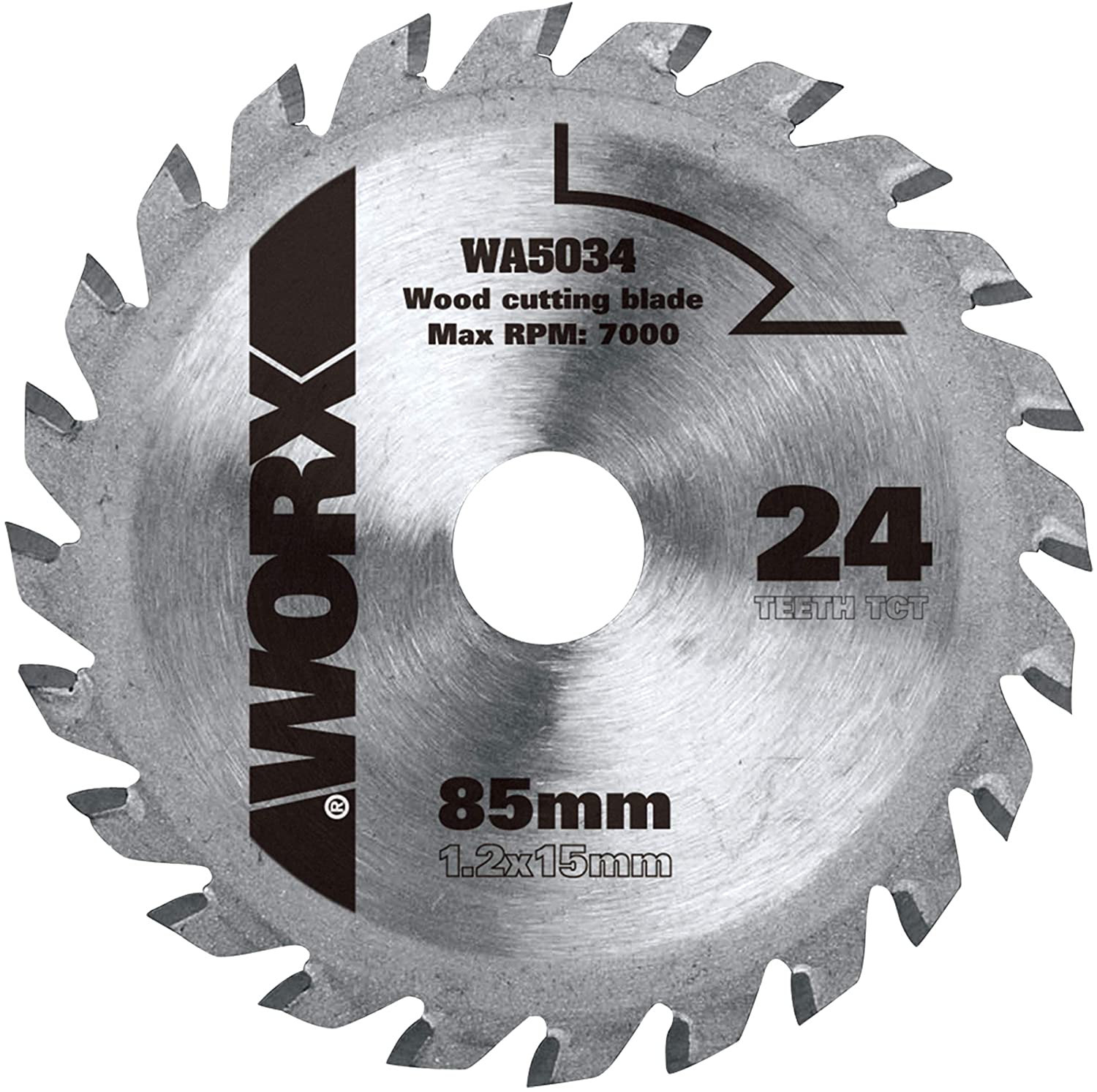 WORX WA5034 85mm 24T TCT Blade, Gray - Image 2