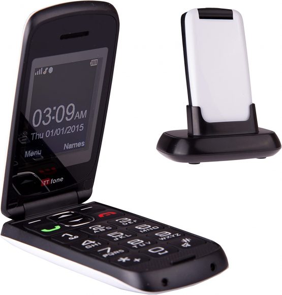 TTfone Star Big Button Simple Easy To Use Flip Mobile Phone Pay As You Go (O2 PAYG, White)