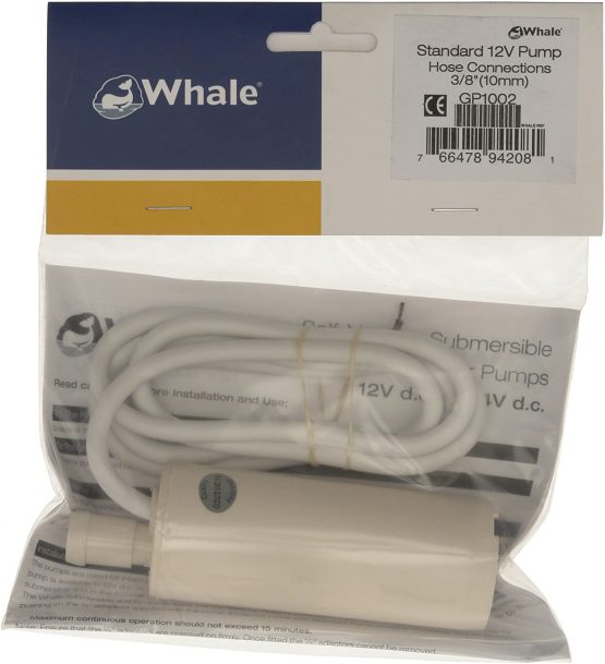 Whale GP1002 Standard 12V Submersible Electric Pump-White, 10 litres