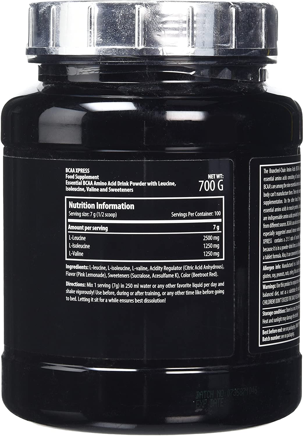 Scitec Nutrition BCAA Xpress, Sugar, Gluten & Lactose-Free, 5g Pure BCAA, Muscle Recovery & Growth, 2:1:1 Amino Acid Ratio - Image 3