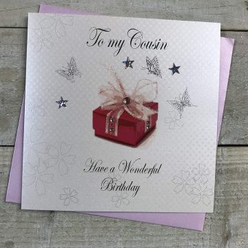 White Cotton Cards”to My Cousin Have A Wonderful Birthday” Handmade Birthday Card, BD93 – BigaMart