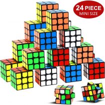 Nunki Toy Party Puzzle Toy,24 Pack Mini Cubes Set Party Favors Cube Puzzle, 1.18 Inch Puzzle Magic Cube Eco-friendly Safe Material with Vivid Colors,Party Puzzle Game for Boys Girls Kids Toddlers