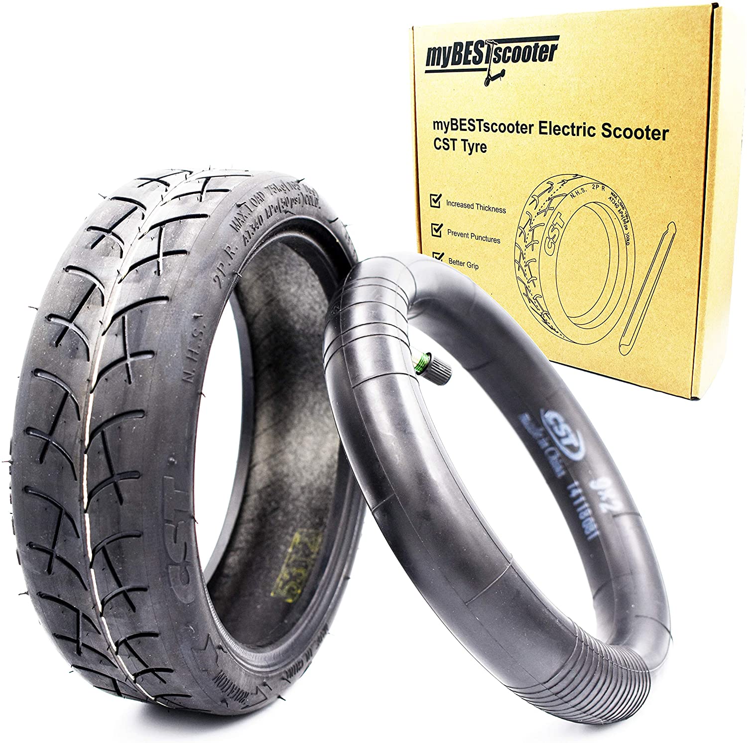 myBESTscooter, Rubber Pneumatic Tyre For Xiaomi M365 1S Essential Pro 2 Model 3 Electric Scooter
