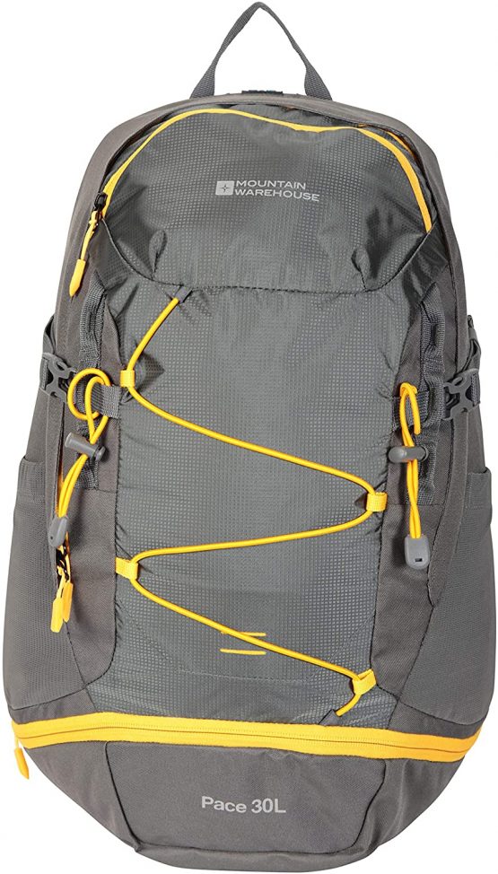 Mountain Warehouse Pace 30L Rucksack - Hydration Compatible Backpack, Airflow Back System Rucksack, Packaway Rain Cover - For Travelling, Camping, Hiking