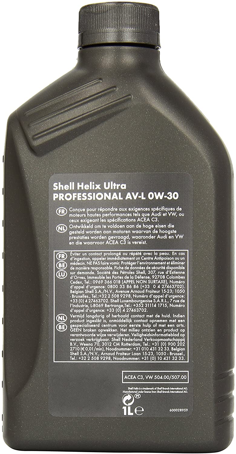 Shell HELIX ULTRA PROFESSIONAL AV-L 0W30 engine oil, 1 l - Image 2
