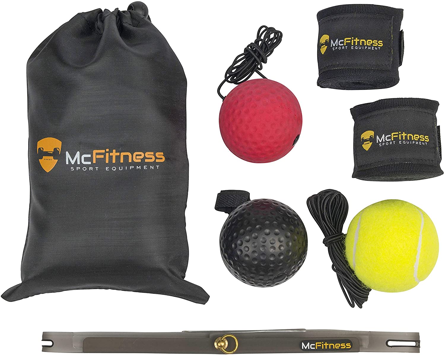 MMA Gear and McFitness Boxing Punch Ball Reflex Speed Ball Boxing Headgear 
