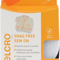 VELCRO Brand VEL-EC60350 White Tape 20mm x 3m Roll - Snag Free Sew On