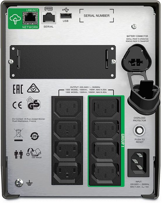 APC by Schneider Electric Smart-UPS SMT-SmartConnect - SMT1500IC - Uninterruptible Power Supply 1500VA (Cloud enabled, 8 Outlets IEC-C13), Black - Image 2