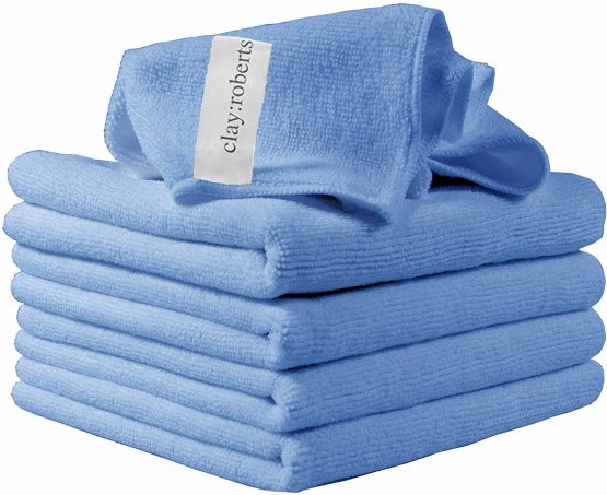 Clay Roberts Microfibre Cleaning Cloths, 40cm x 30cm - Pack of 5