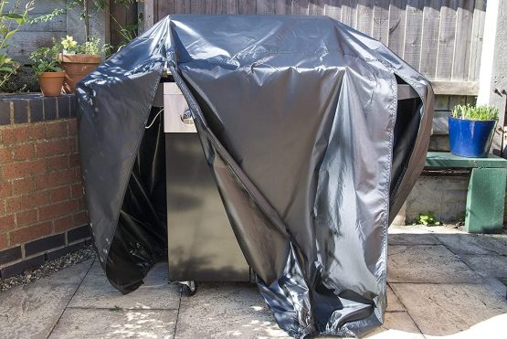 Speedwellstar Large Waterproof BBQ Cover 120 x145 x 70 cm Barbecue Breathable Quality Fitted Protection Dual Hood Two Zips - Image 4