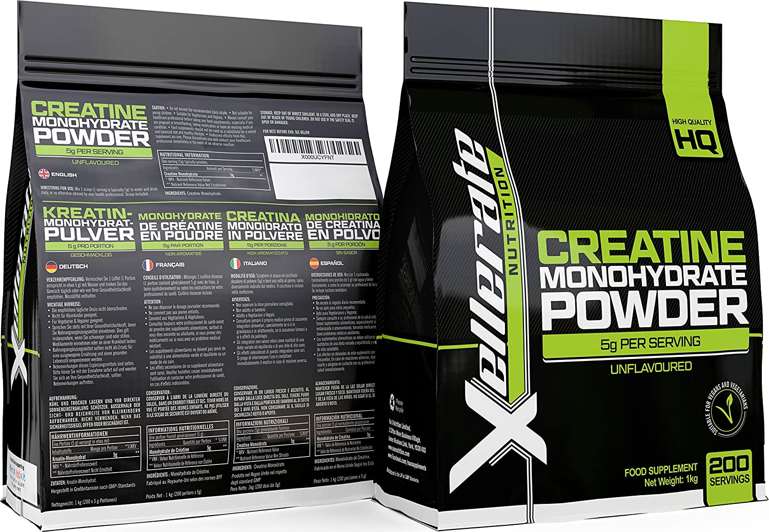 Creatine Monohydrate Powder Micronised, 1KG, 200 Servings, 7 Month Supply, Vegan, Finest Grade, Pure & Unflavoured - Image 4