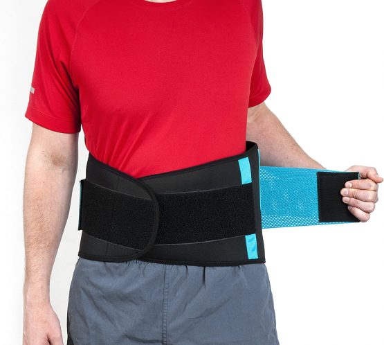 Clever Yellow Back Support Belt, Lower Back Brace - the Only Certified Medical-Grade Belt for Pain Relief and Injury Prevention, AgileBak Black and Blue L - Image 4