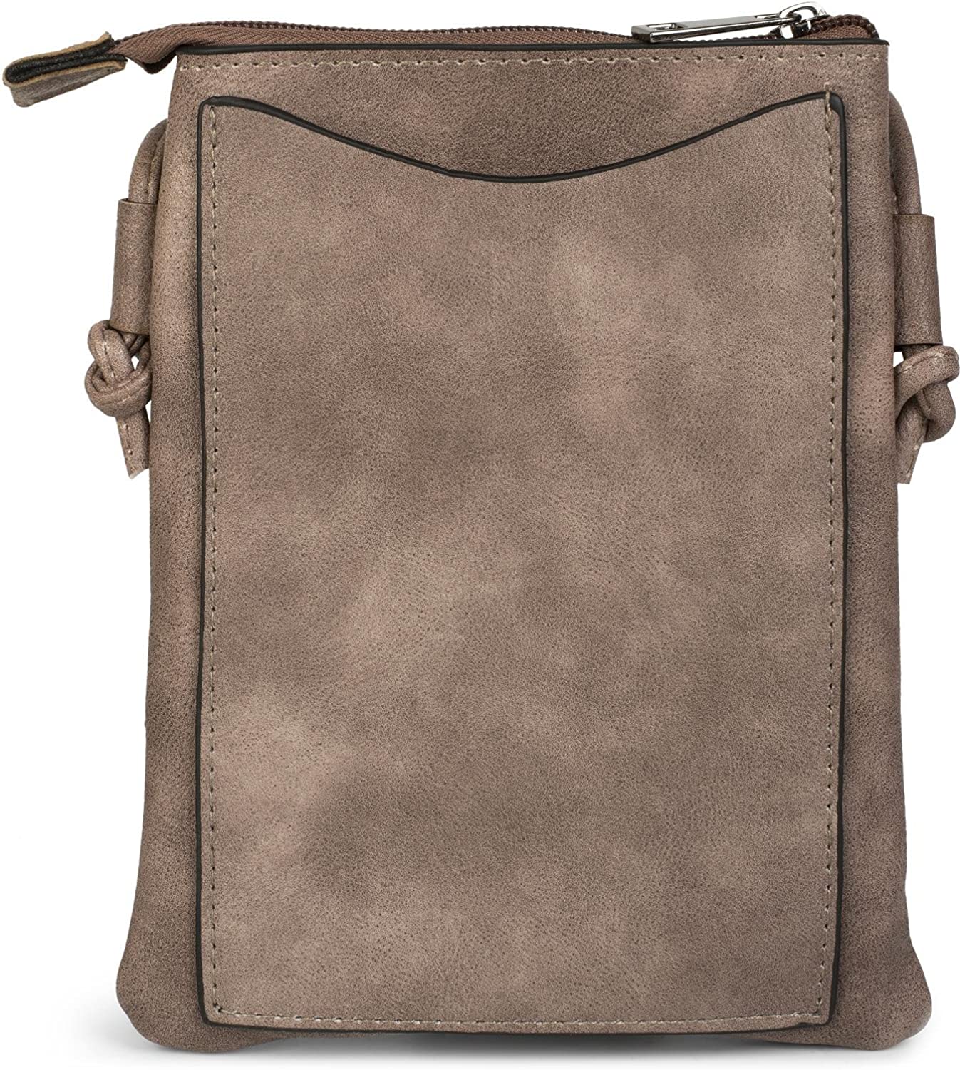 styleBREAKER Women's Mini Bag Crossbody with Zig-Zag Cutout and Studs, Shoulder Bag, Handbag, Purse 02012211, Colour:Taupe - Image 2