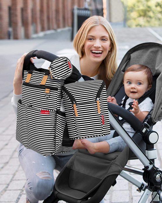 Skip Hop Double Bottle Bag, Black/White - Image 3