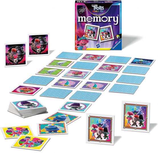 Ravensburger Trolls 2 World Tour Mini Memory Matching Picture Snap Pairs Game for Kids Age 3 Years Up - Image 2