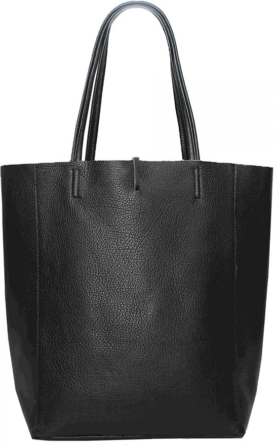 MONTTE DI JINNE- 100% GENUINE LEATHER LARGE SHOPPER TOTE SHOULDER HANDBAG WITH FLAT LEATHER HANDLES | GIFT FOR WOMEN, GIFT FOR LADIES