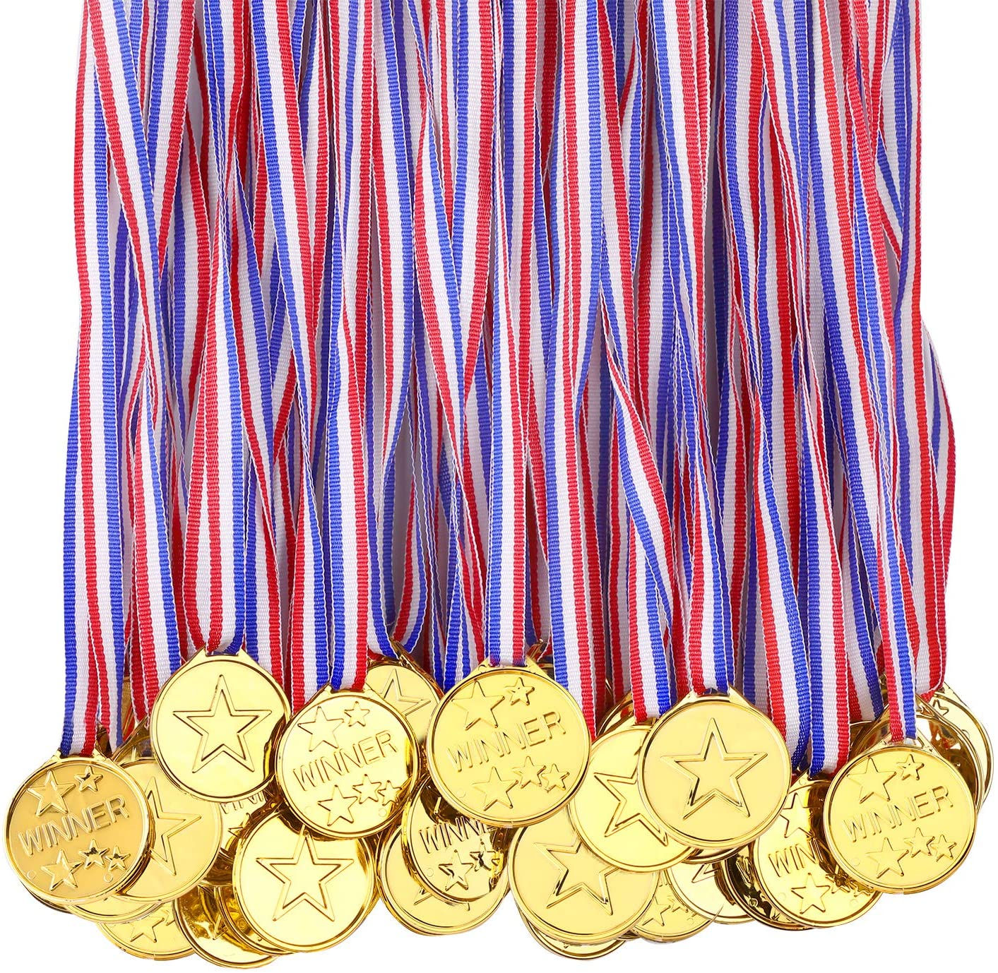 Bemomo 100 Pieces Medals for Children Winners Plastic Medals Kids Party