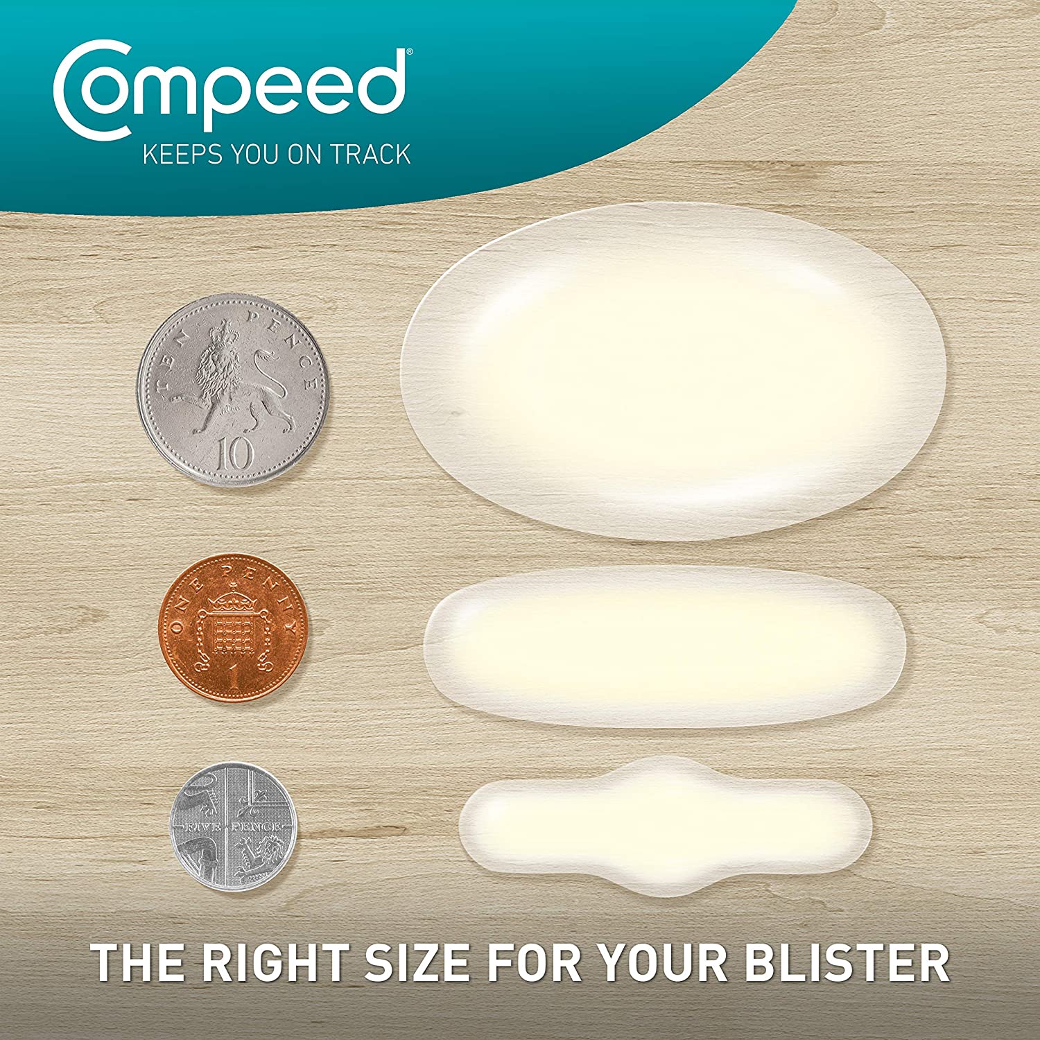 Compeed 10 Medium Size Blister Plasters for Feet - Individually Wrapped - Hydrocolloid Gel Technology - Faster Healing - Deep Cushioned - Image 2