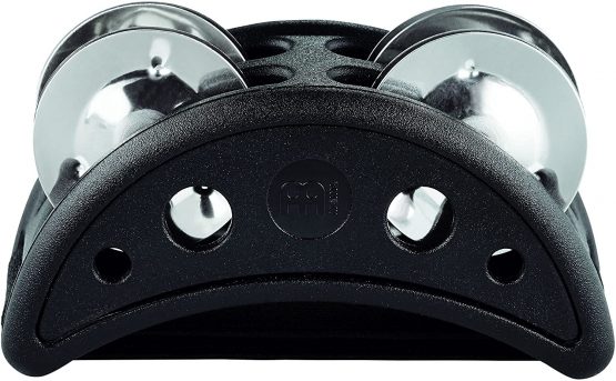 Meinl Percussion CFJS2S-BK Foot Tambourine with Steel Jingles and MDF (Medium Density Fibreboard) Frame, Black - Image 2