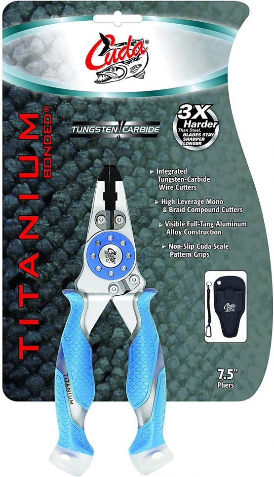 Cuda Unisex's Mono/Braid Fishing Plier and Wire Cutter-Blue, 7.5-Inch - Image 3