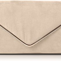 SwankySwans Women's Oscar Envelope Suede Velvet Party Prom Clutch Bag Clutch