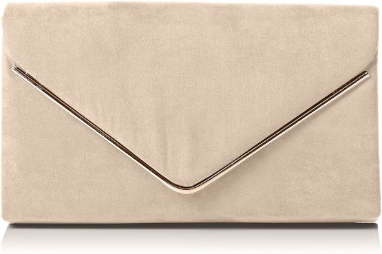 SwankySwans Women's Oscar Envelope Suede Velvet Party Prom Clutch Bag Clutch