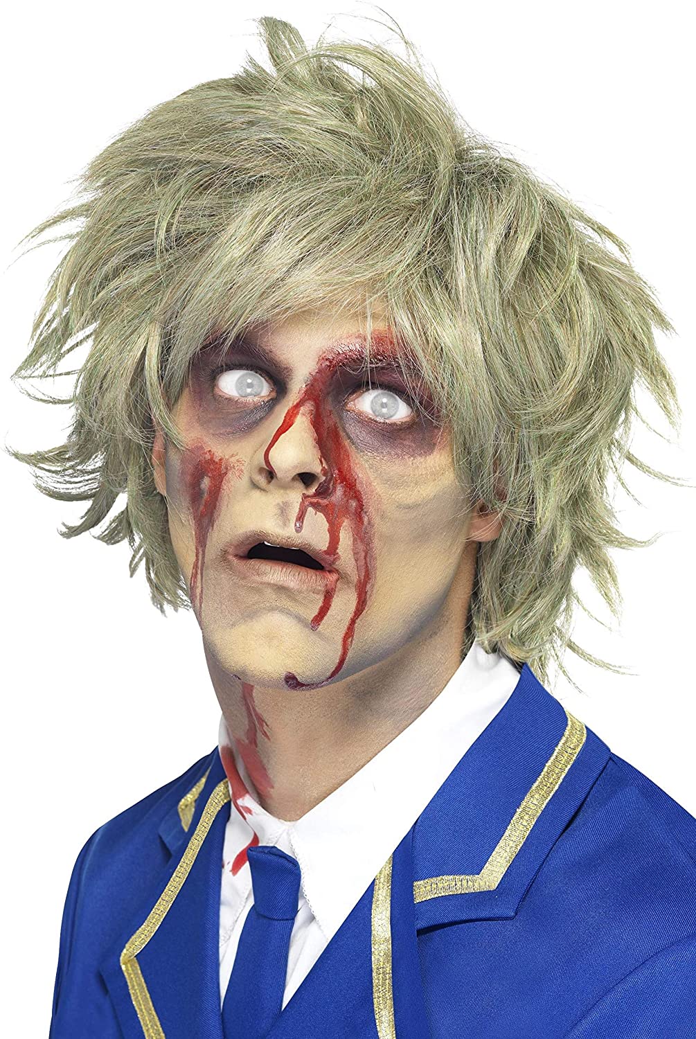 Smiffys Zombie Wig, Grey , Halloween Fancy Dress Accessory, Halloween Fancy Dress Accessories Dress Up Wigs Halloween