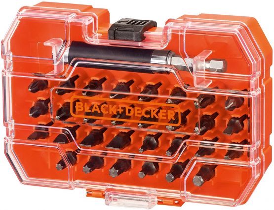 BLACK+DECKER A7228-XJ A7228-XJ-Juego de 31 Piezas para Atornillar con Adaptador magnético