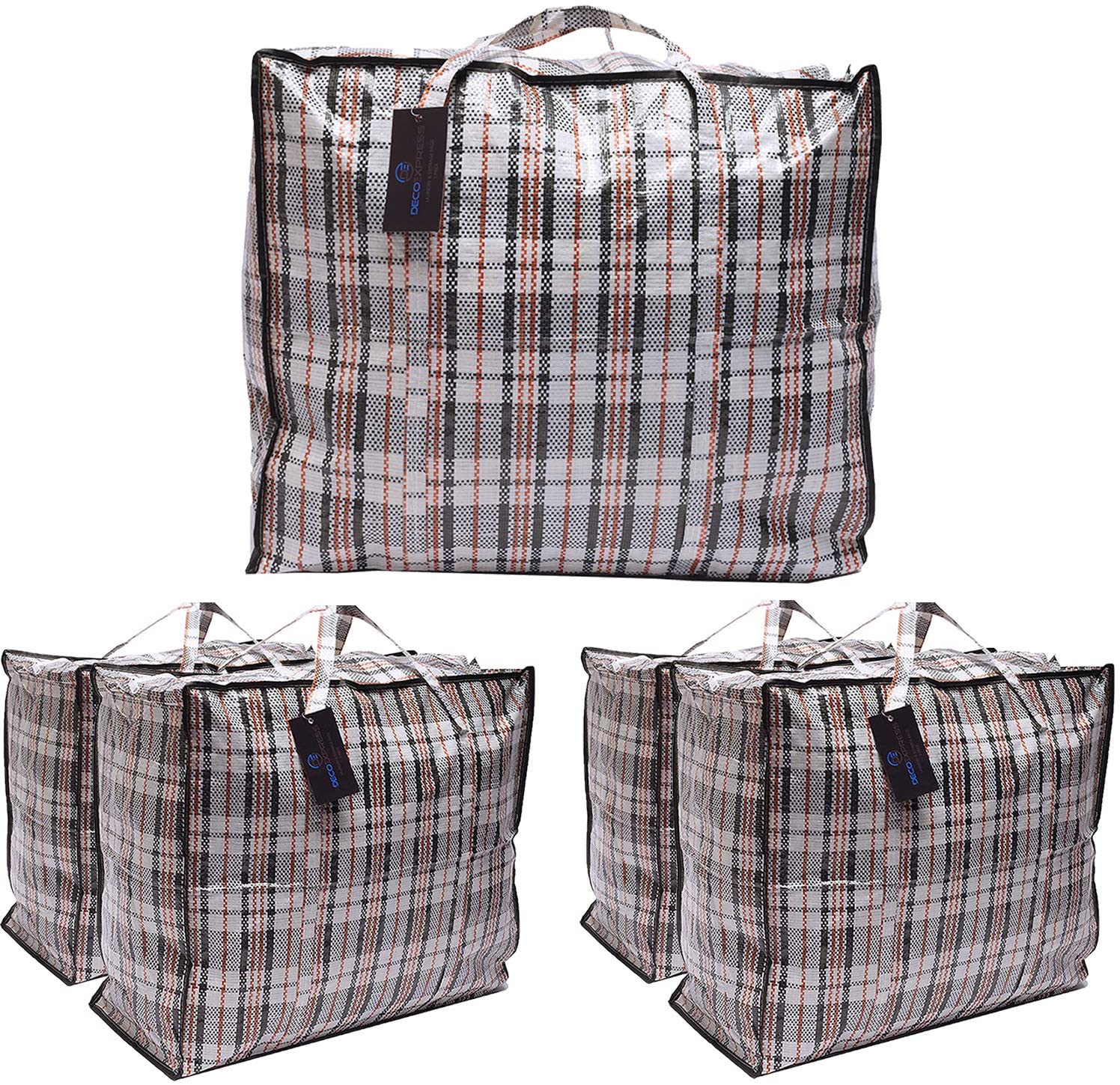 DECO EXPRESS Large Laundry Bags Moving Storage Bag Pack of 5 bags 