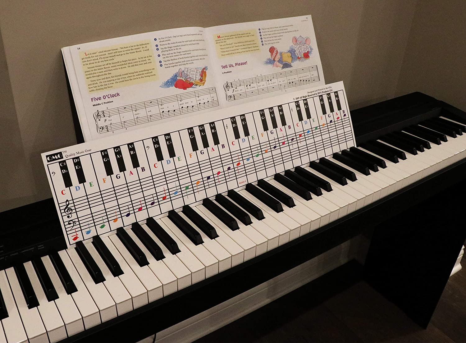 Piano and Keyboard Note Chart: Ideal Visual Tool for Beginners Easy to Set Up for Any Medium to Full Size Piano or Keyboard - Image 3