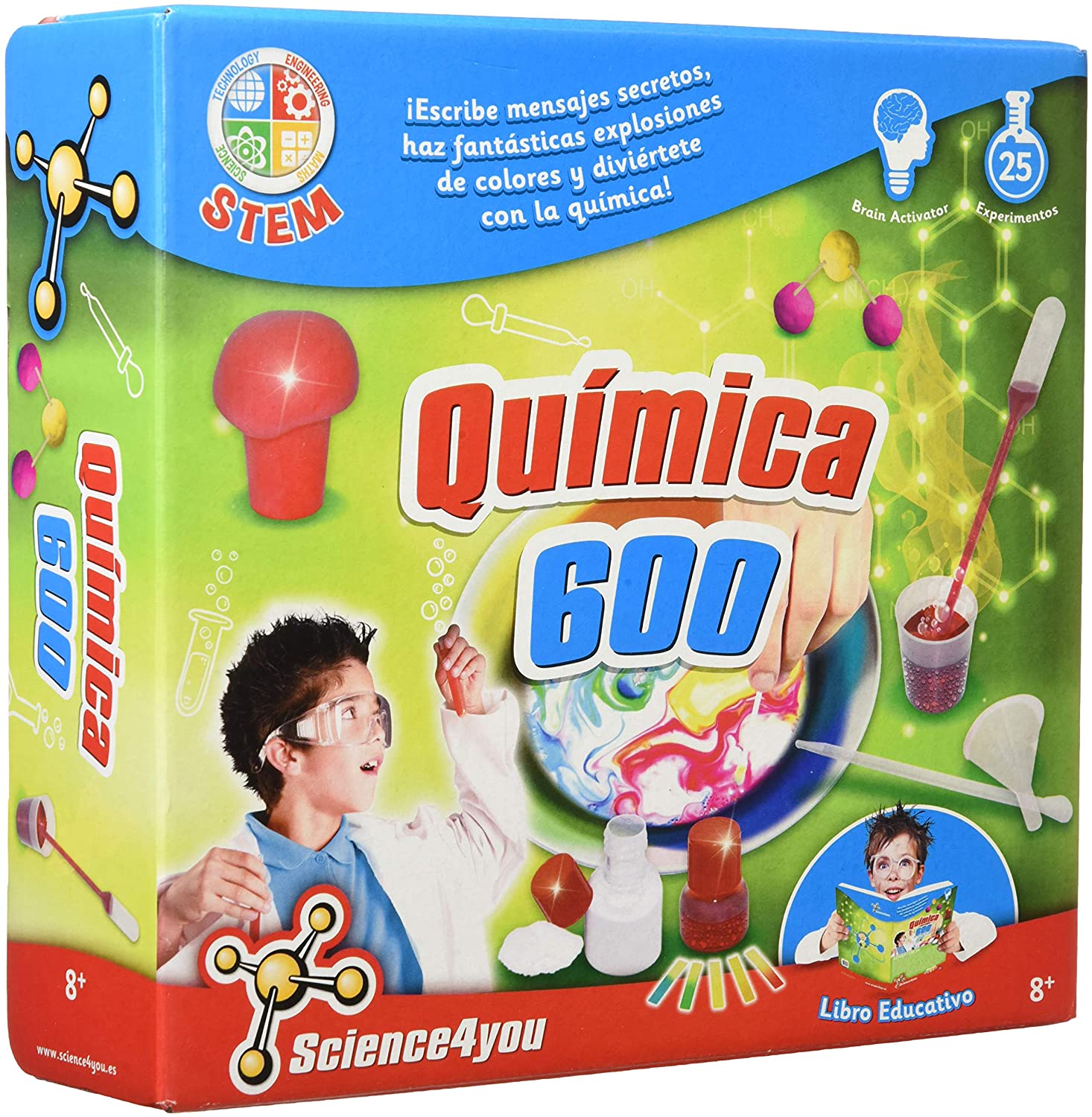 Science4you Chemistry 600 Spanish Version Sin talla, Multicoloured, Sin tañosllaños